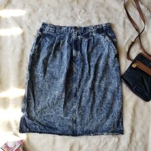 Plus Size Vintage Acid-washed Skirt